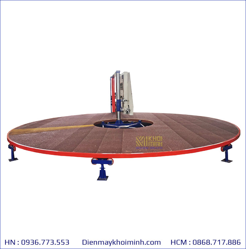 Máy cắt mút xốp bàn tròn tự xoay KMCF-121H