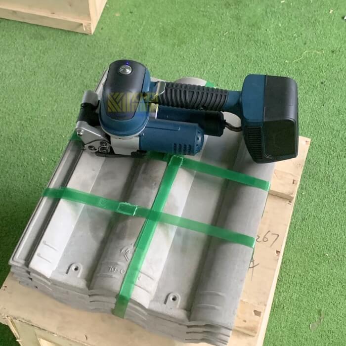 Máy đóng đai DD19A test siết dây đai nhựa gạch ngói