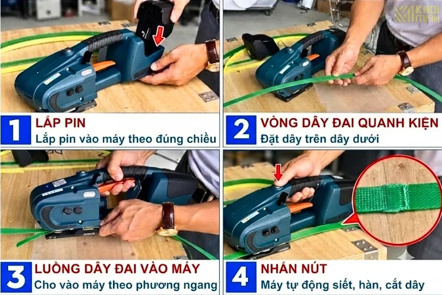 Hướng dẫn sử dụng máy đóng đai JDC1316 cực kì đơn giản
