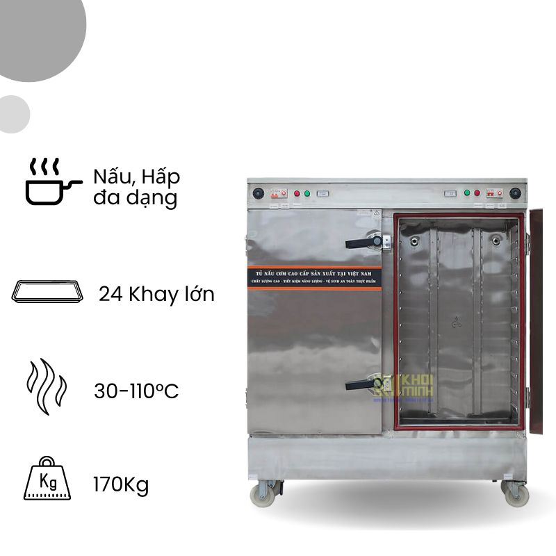 Tủ cơm công nghiệp 24 Khay lớn