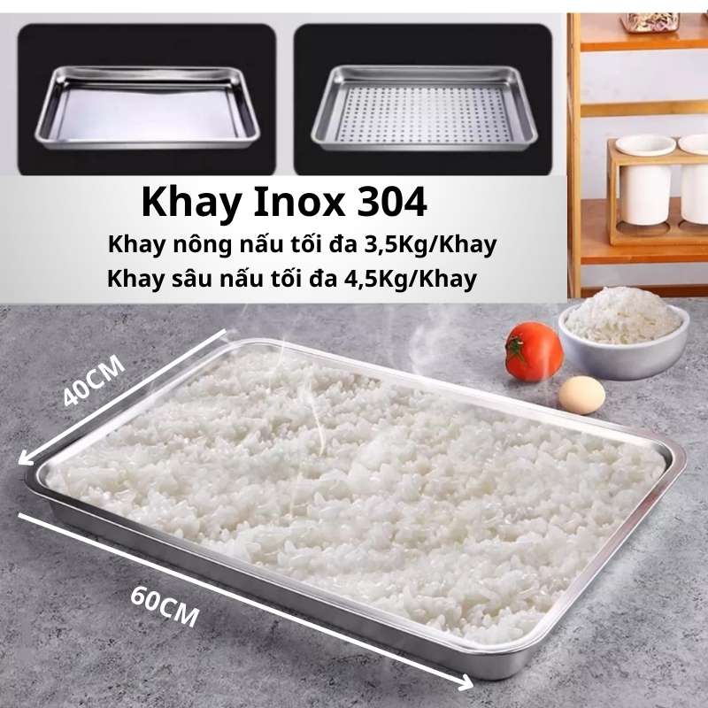 cấu tạo tủ nấu cơm công nghiệp 4 khay dùng gas