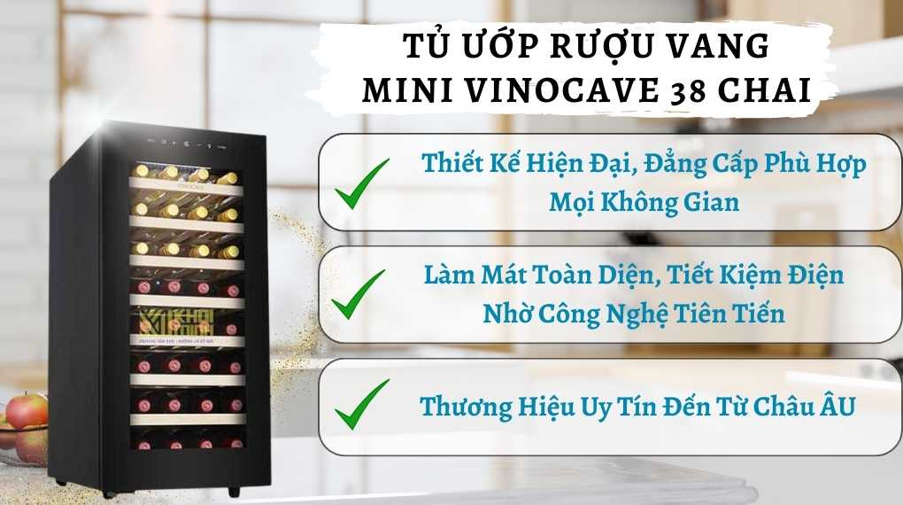 tủ rượu vang Vinocave Mini 38 Chai
