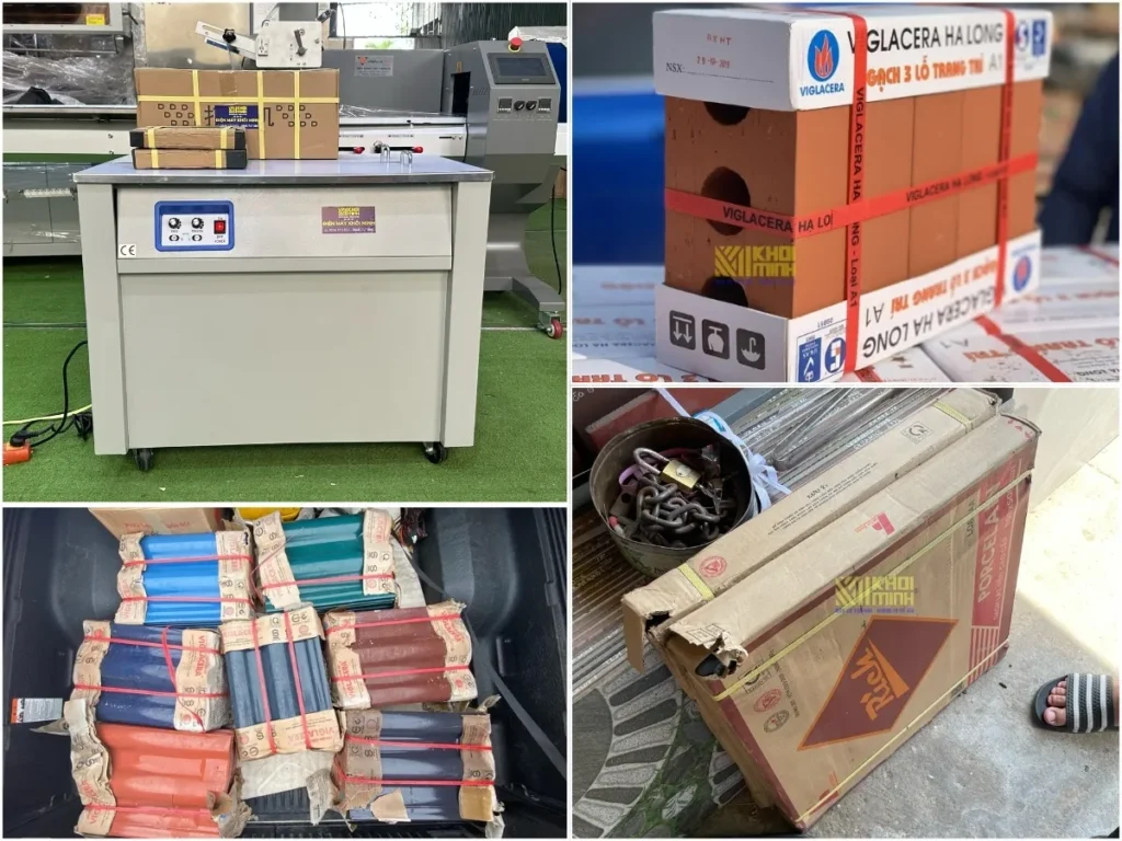 Một số ứng dụng máy đóng đai thùng