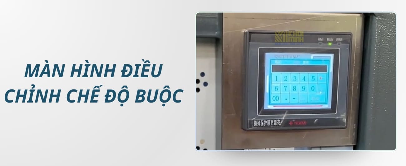 Màn hình điều chỉnh chế độ buộc của máy buộc dây Cy-70S