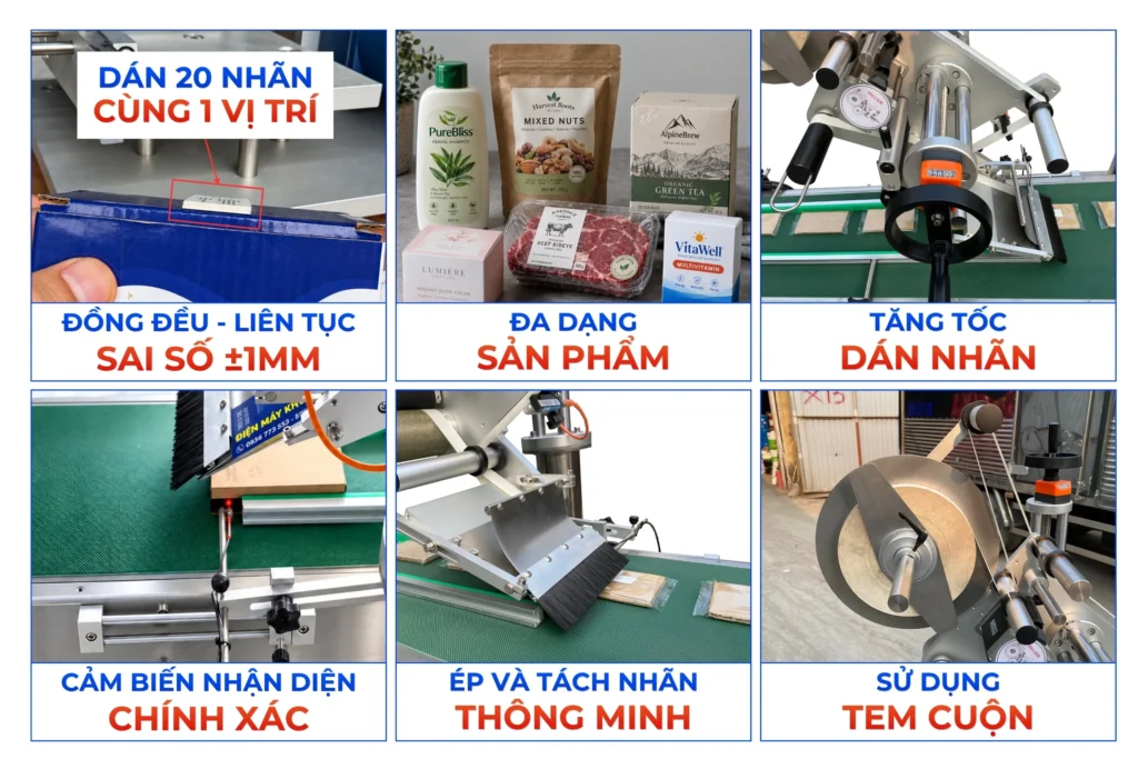 Ưu điểm và tính năng của máy dán nhãn mặt phẳng